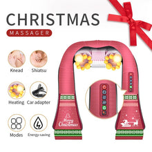 Load image into Gallery viewer, (with Gift Box) JinKaiRui U Shape Electrical Shiatsu Back Neck Shoulder Body Massager Infrared Heated Kneading Car/Home Massager