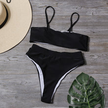 Load image into Gallery viewer, Minimalism Le Solid Swimwear High Waist Bikini Set New Brazilian Women Bikinis Swimsuit Female Bathing Suit Sexy Beach Wear
