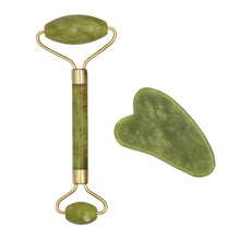 Load image into Gallery viewer, Natural Jade Roller Guasha Skin Scraper Facial Set Facial Stone Firming Face Anti-Aging Puffy Eyes Massager Neck Anti Wrinkle
