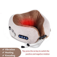 Load image into Gallery viewer, Electric Neck Massager U shaped Pillow Multifunctional Portable Shoulder Cervical Massager Outdoor Home Car Relaxing Massage
