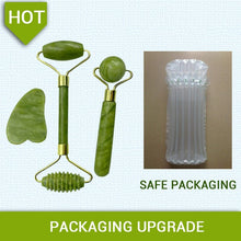 Load image into Gallery viewer, Jade Roller Massager for Face Roller Gua Sha Jade Stone Face Massager Thin Face Lift Anti Wrinkle Facial Beauty Skin Care Tools
